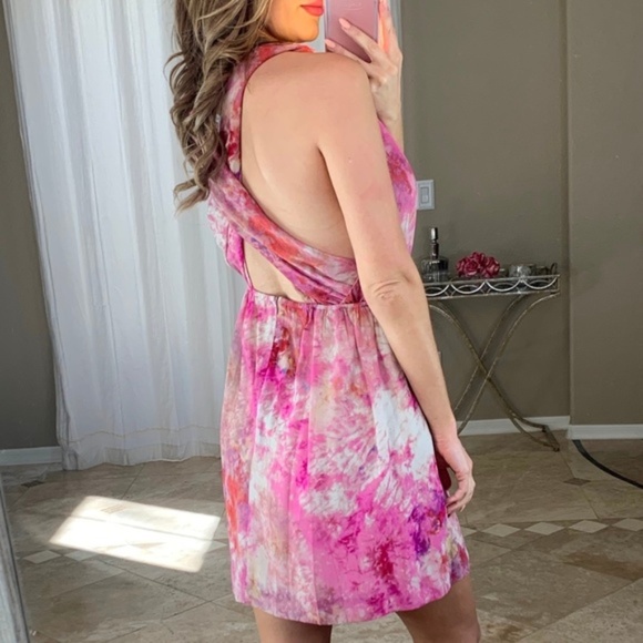 Rachel Roy Pink Ruffle Surplice Fit & Flare Dress - Picture 3 of 4